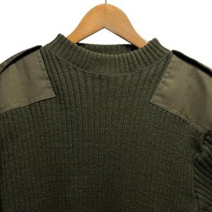 Mitts Mitts Vtg Men's Size 42 Army Green Wool Knit USA Military Marines Sweater